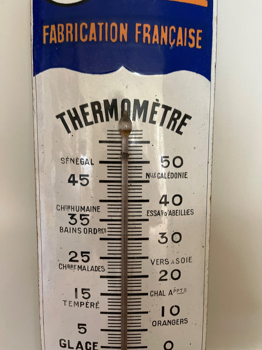 Plaque émaillée Thermomètre visseaux