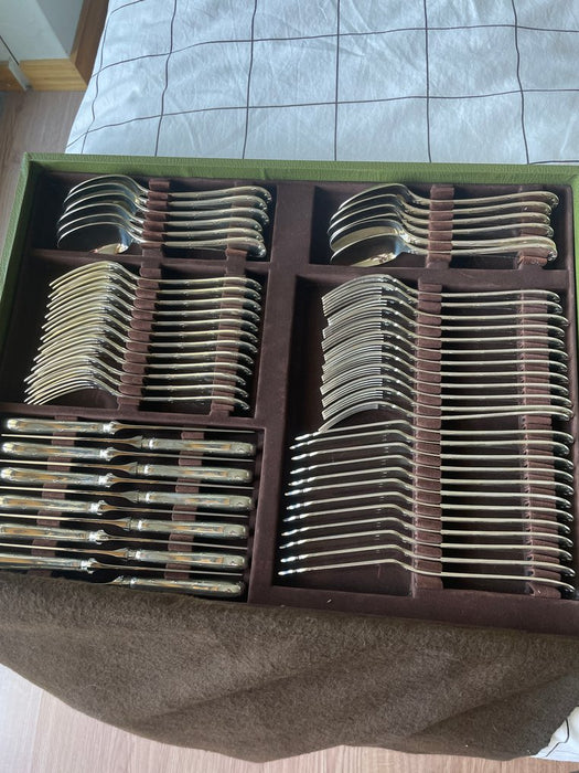 Coffret Christofle Argenté Rubans Croisés