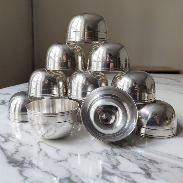 Lot D'argent Massif Serie De Douze
