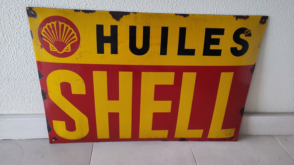 Plaque émaillée - SHELL