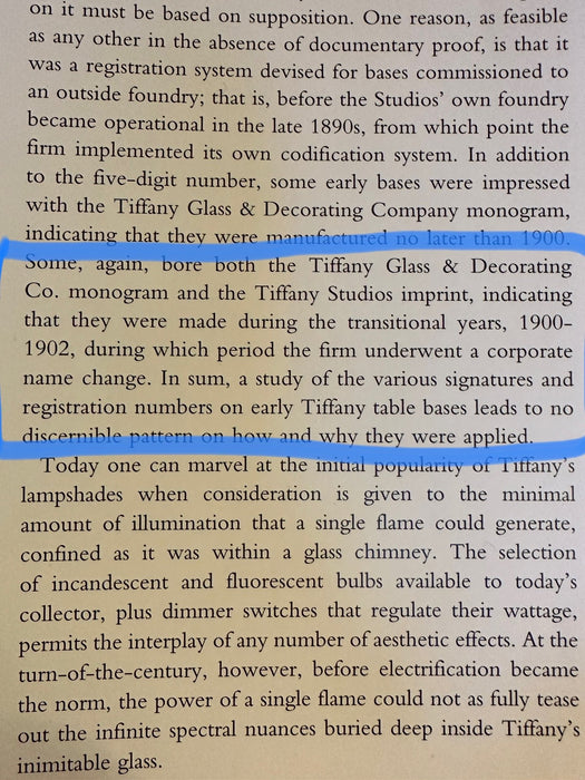 Lampe de bureau Tiffany Studios