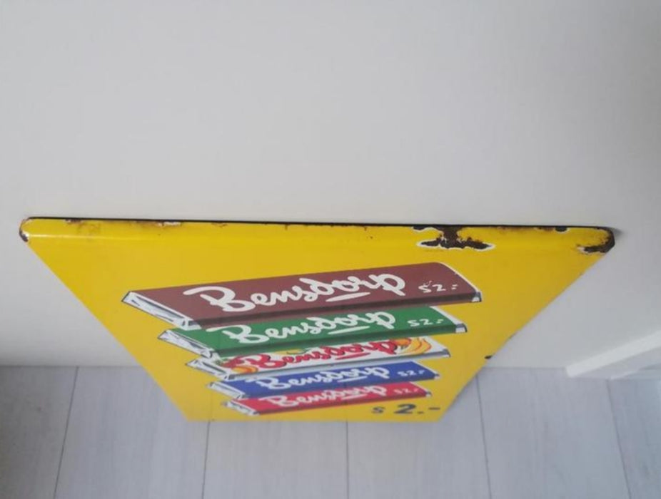 Plaque Émaillée Originale Chocolat Bensdorp Pays Bas
