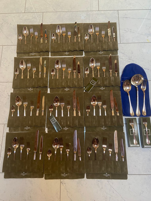 Service de couverts Christofle Spatours 87 pièces argentées