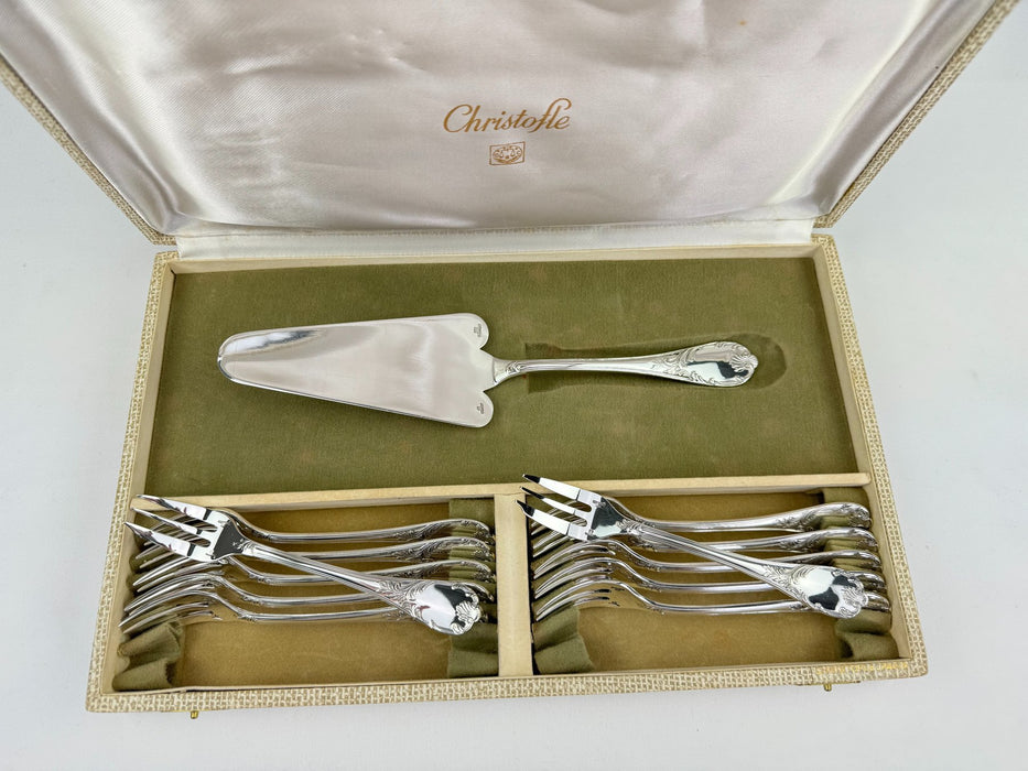 Couvert complet Christofle modèle Marly 142 pièces Métal argenté  Pour 12 personnes