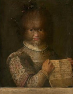 Rare tableau Renaissance Femme à barbe, attribué à Lavinia Fontana 1552 - 1614