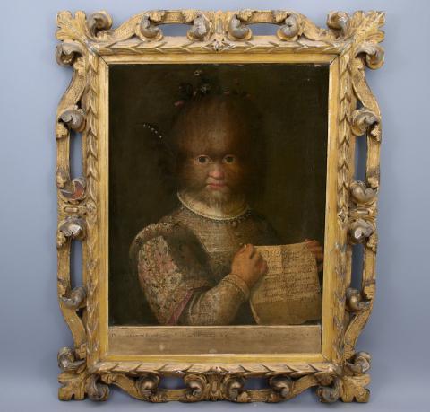Rare tableau Renaissance Femme à barbe, attribué à Lavinia Fontana 1552 - 1614