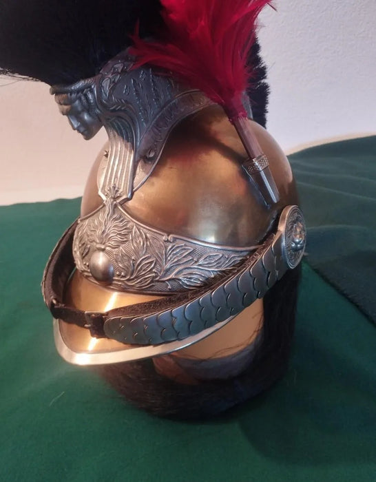 Casque de gendarme français monté, modèle 1913. Editeur : Franck et Fils, Aubervilliers