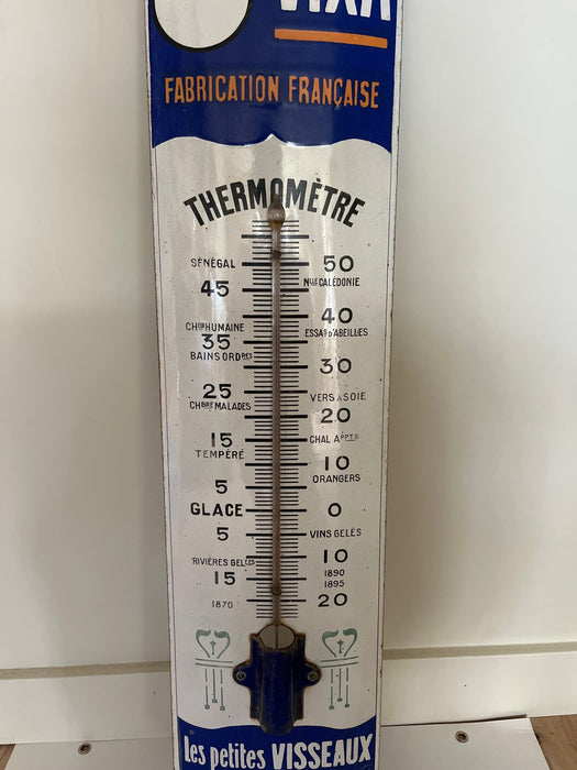 Plaque émaillée Thermomètre visseaux
