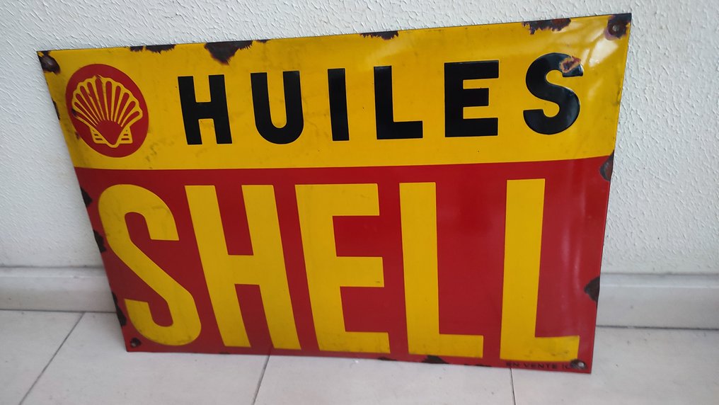 Plaque émaillée - SHELL