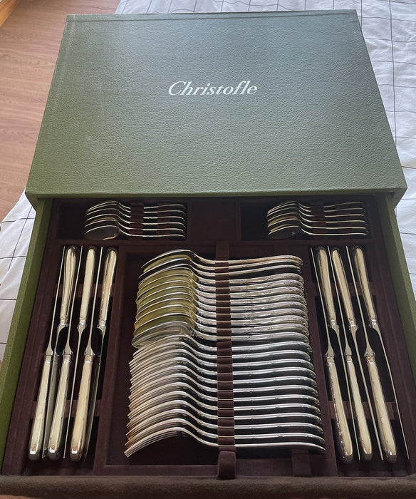 Coffret Christofle Argenté Rubans Croisés