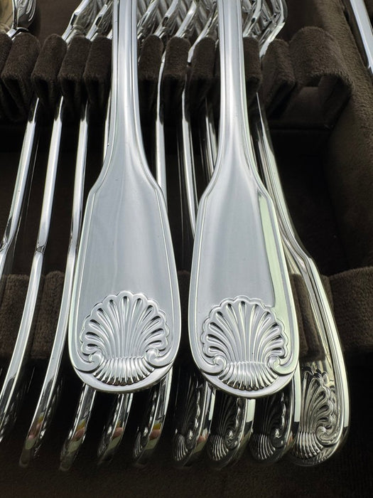 Christofle - Service de table pour 12 (127) - Vendôme Coquille - Plaqué(e) argent