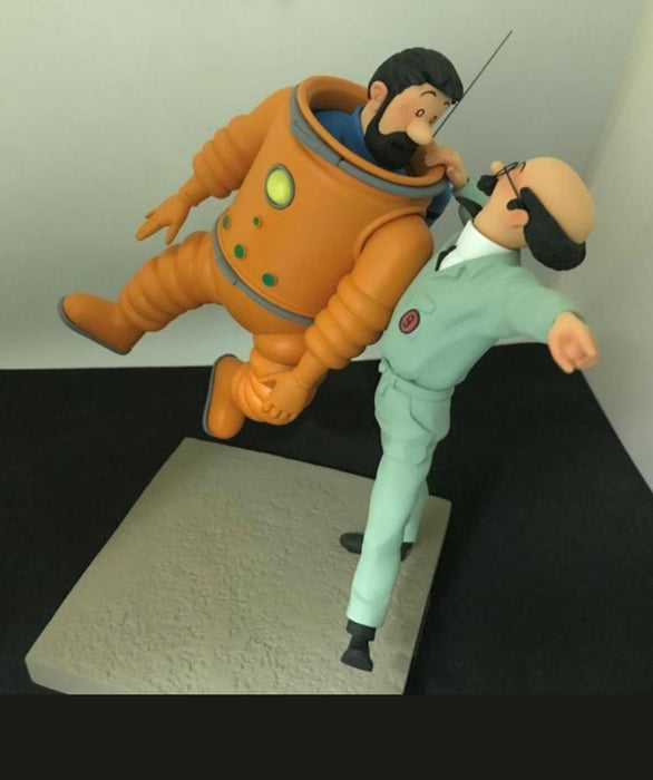 Figurine de collection Tintin  Haddock & Tournesol sur la Lune  Ateliers Fariboles