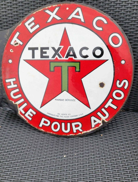Plaque Émaillée Huile Texaco