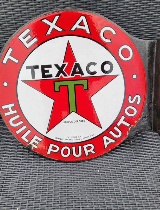 Plaque Émaillée Huile Texaco