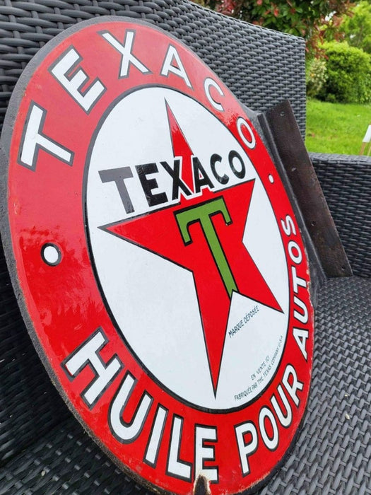 Plaque Émaillée Huile Texaco