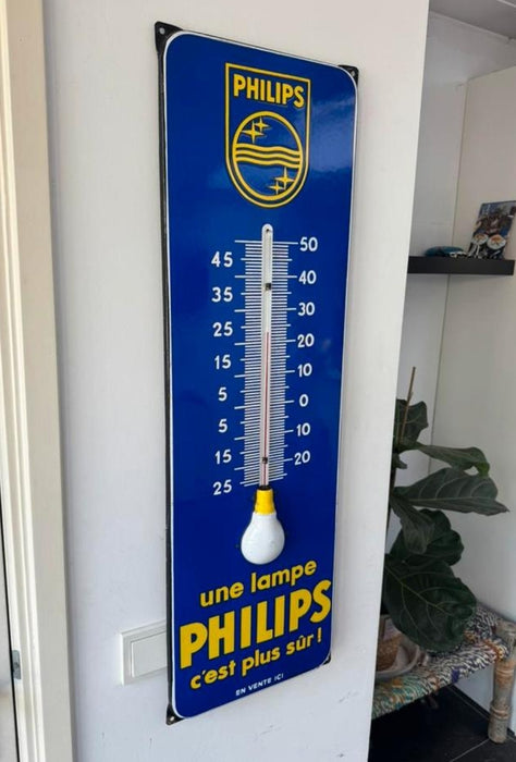 Thermomètre publicitaire en émail PHILIPS