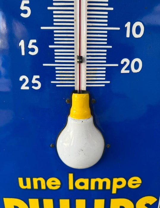 Thermomètre publicitaire en émail PHILIPS