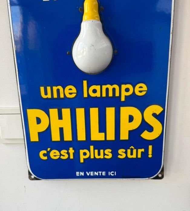 Thermomètre publicitaire en émail PHILIPS