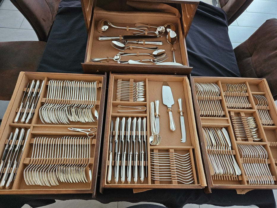 Grande ménagère Christofle Spatours métal argenté 184 pièces