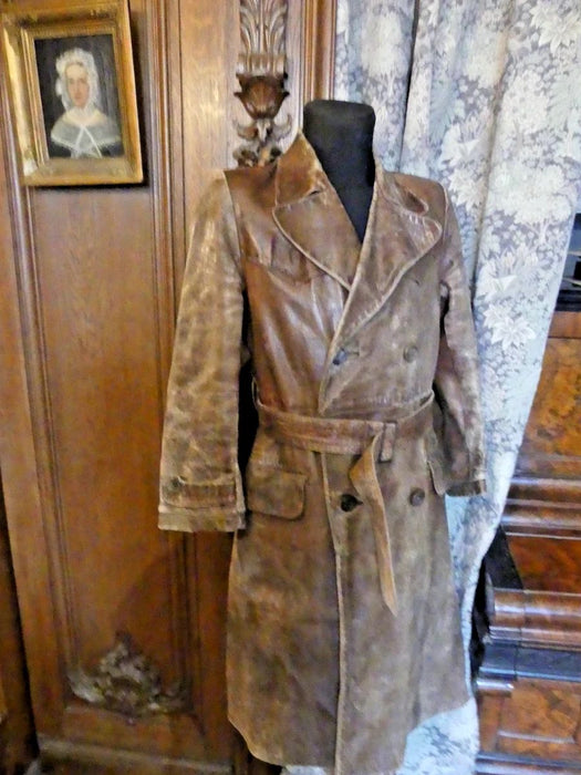 Manteau cuir pilote de chasse allemand 1918 WW1