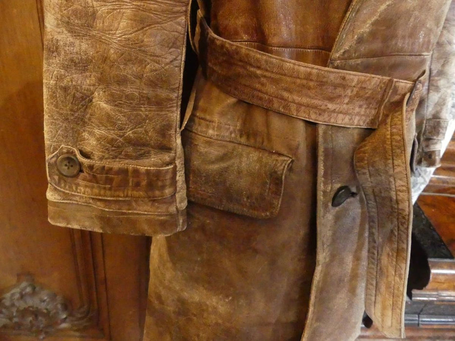 Manteau cuir pilote de chasse allemand 1918 WW1