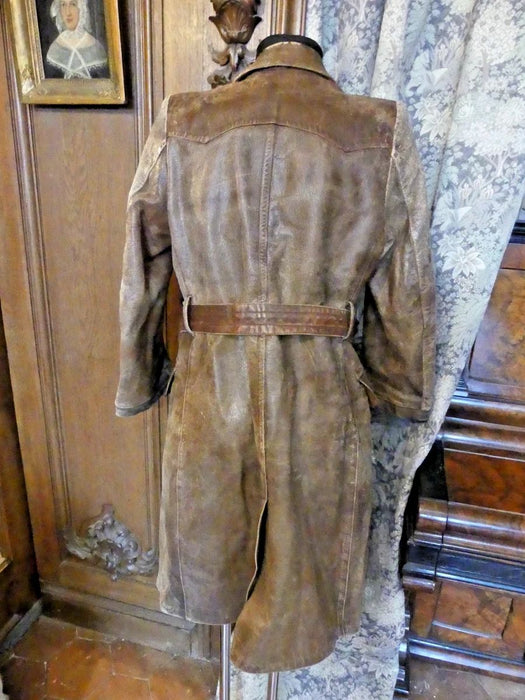 Manteau cuir pilote de chasse allemand 1918 WW1