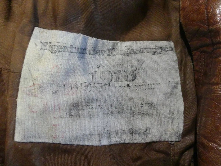 Manteau cuir pilote de chasse allemand 1918 WW1
