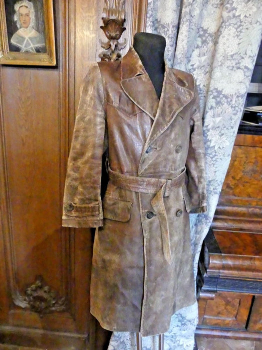 Manteau cuir pilote de chasse allemand 1918 WW1