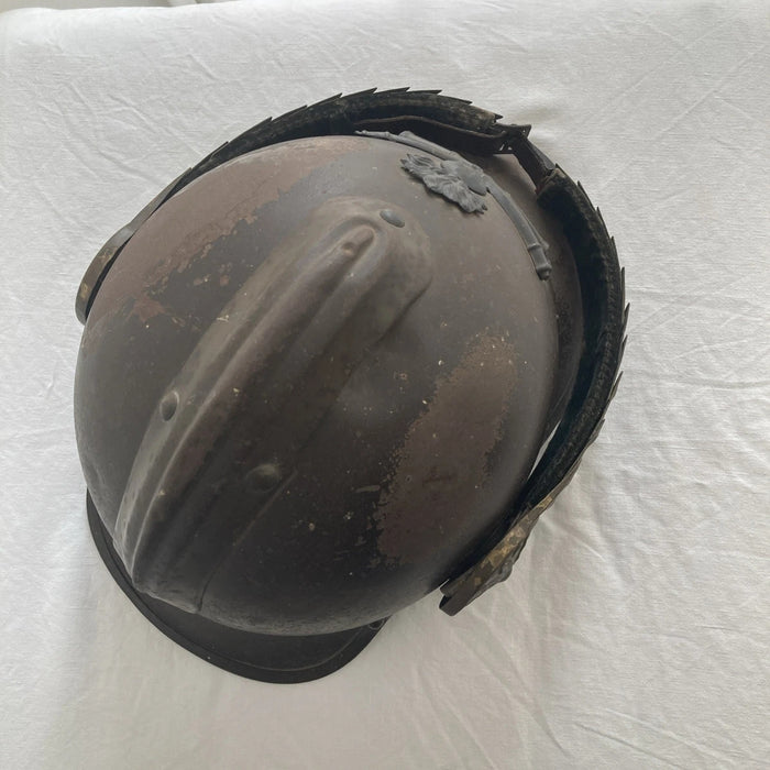 Casque ancien pré-Adrian Scott Bourguignotte WW1 modèle Orient Afrique moutarde
