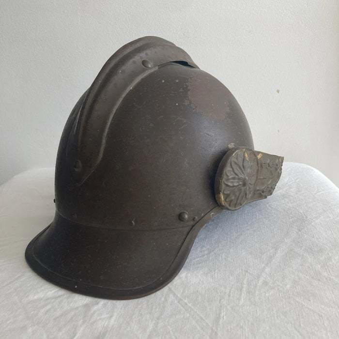 Casque ancien pré-Adrian Scott Bourguignotte WW1 modèle Orient Afrique moutarde