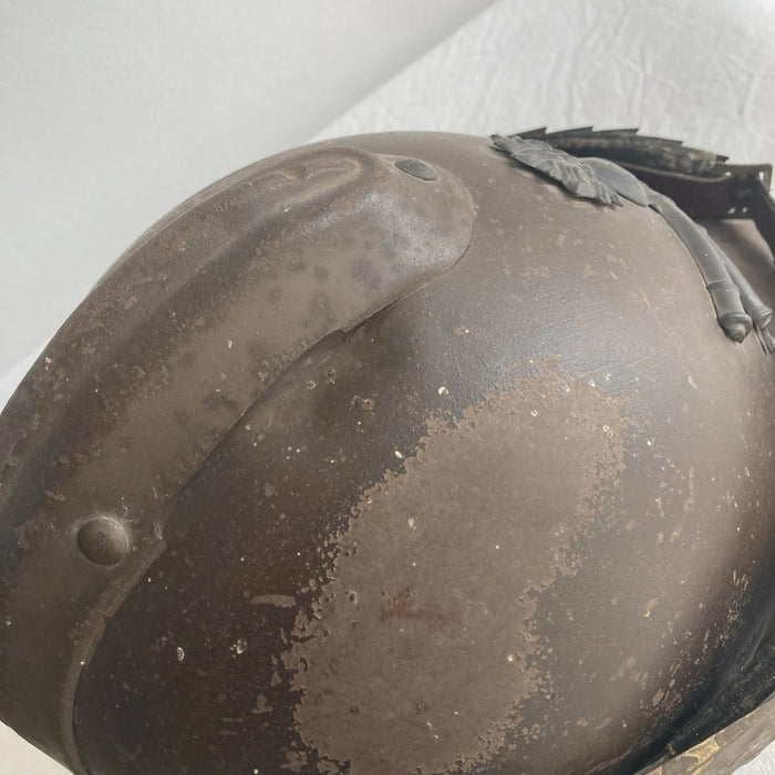 Casque ancien pré-Adrian Scott Bourguignotte WW1 modèle Orient Afrique moutarde