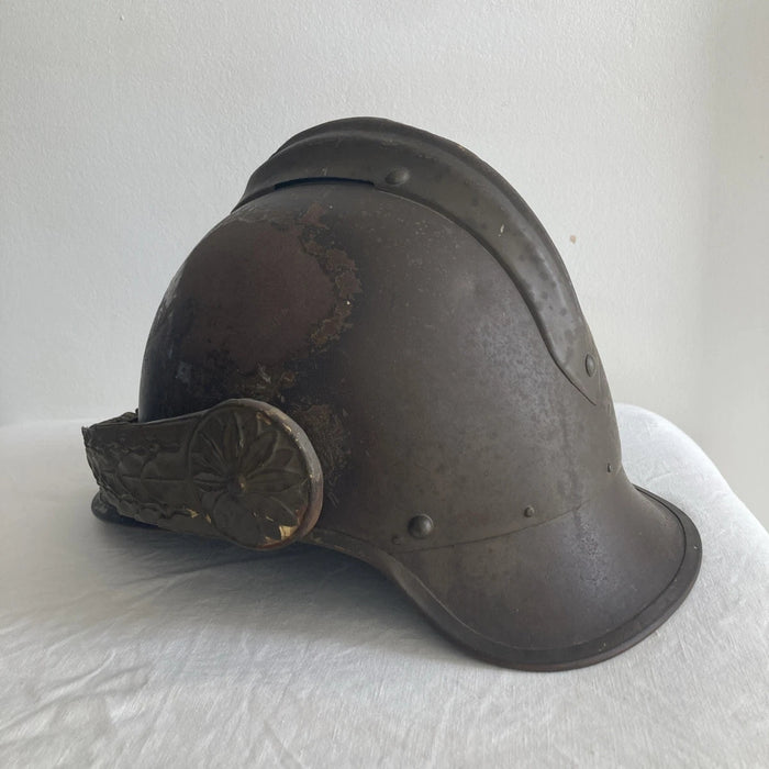 Casque ancien pré-Adrian Scott Bourguignotte WW1 modèle Orient Afrique moutarde