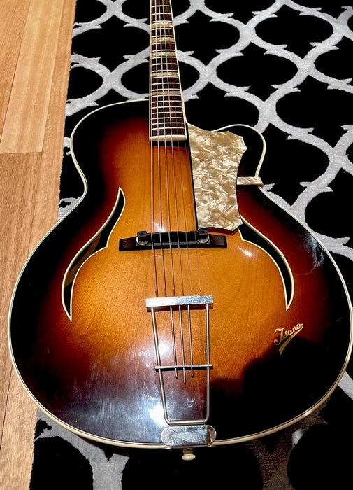 Guitare Jazz Archtop ISANA Deluxe 1959 – Vintage Allemande – Avec Étui d'Origine