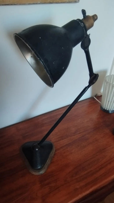 Ancienne lampe de bureau GRAS Ravel en acier – Design industriel