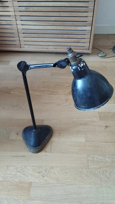 Ancienne lampe de bureau GRAS Ravel en acier – Design industriel