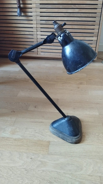 Ancienne lampe de bureau GRAS Ravel en acier – Design industriel