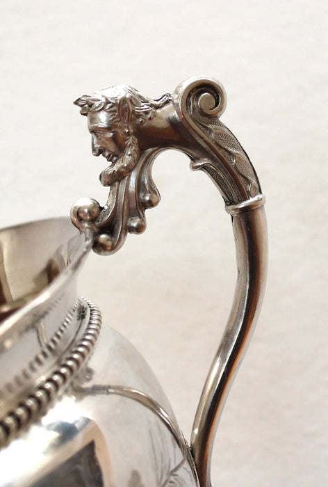Tasse de Déjeuner XIXe en Argent Massif Vieillard avec Sous Tasse