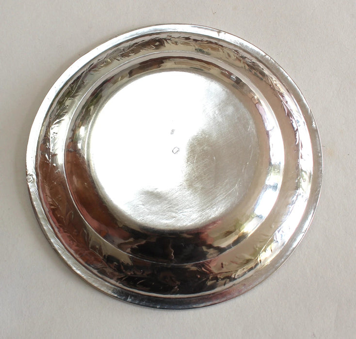 Tasse de Déjeuner XIXe en Argent Massif Vieillard avec Sous Tasse