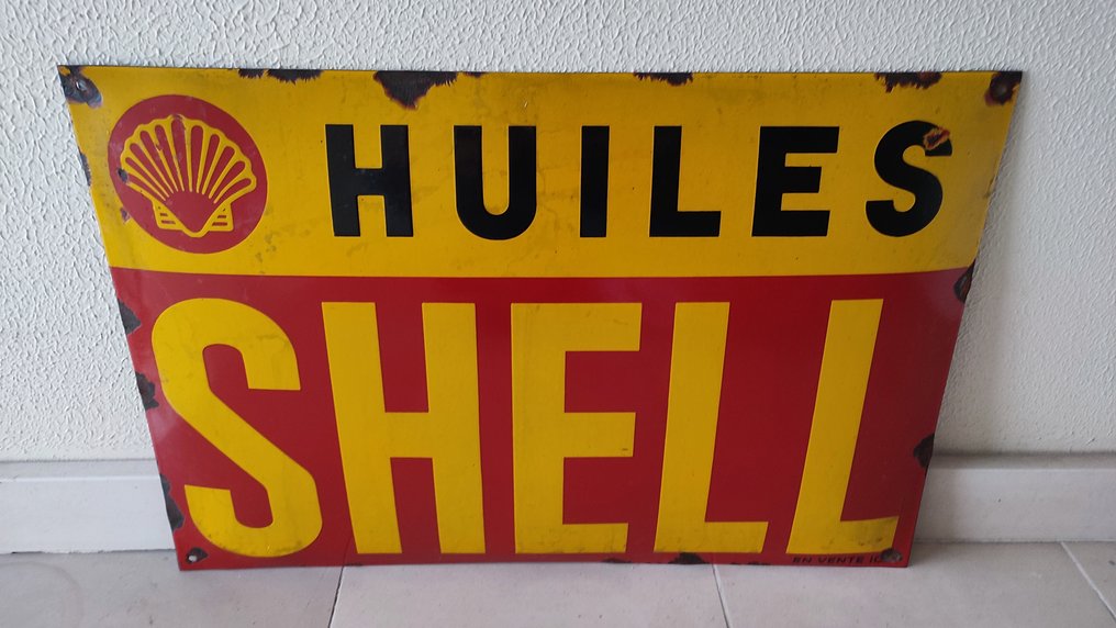 Plaque émaillée - SHELL