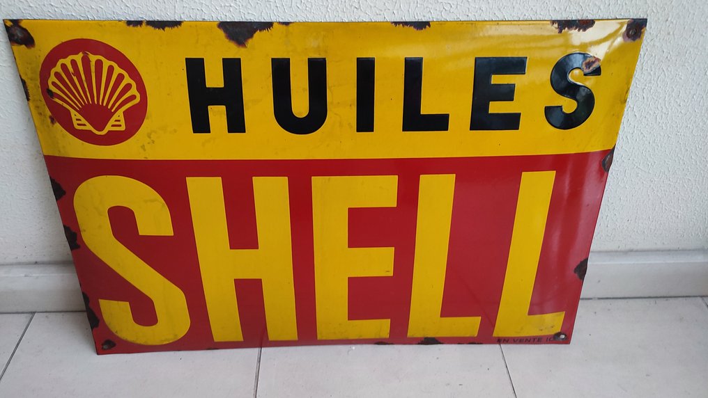 Plaque émaillée - SHELL