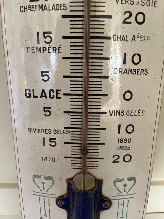 Plaque émaillée Thermomètre visseaux