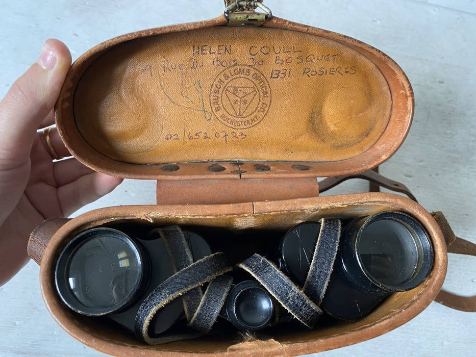 Jumelles Militaires Françaises 6x30 Modèle 1910 avec Étui en Cuir d'Origine