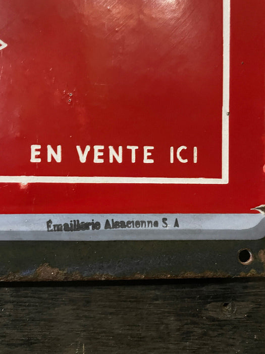 Ancienne plaque émaillée huile Antar double face années 50