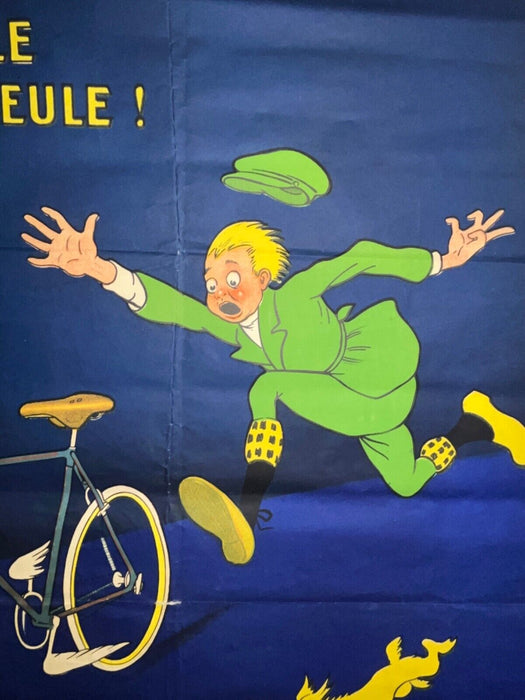 Affiche publicitaire ancienne Claude Delage  La Bicyclette