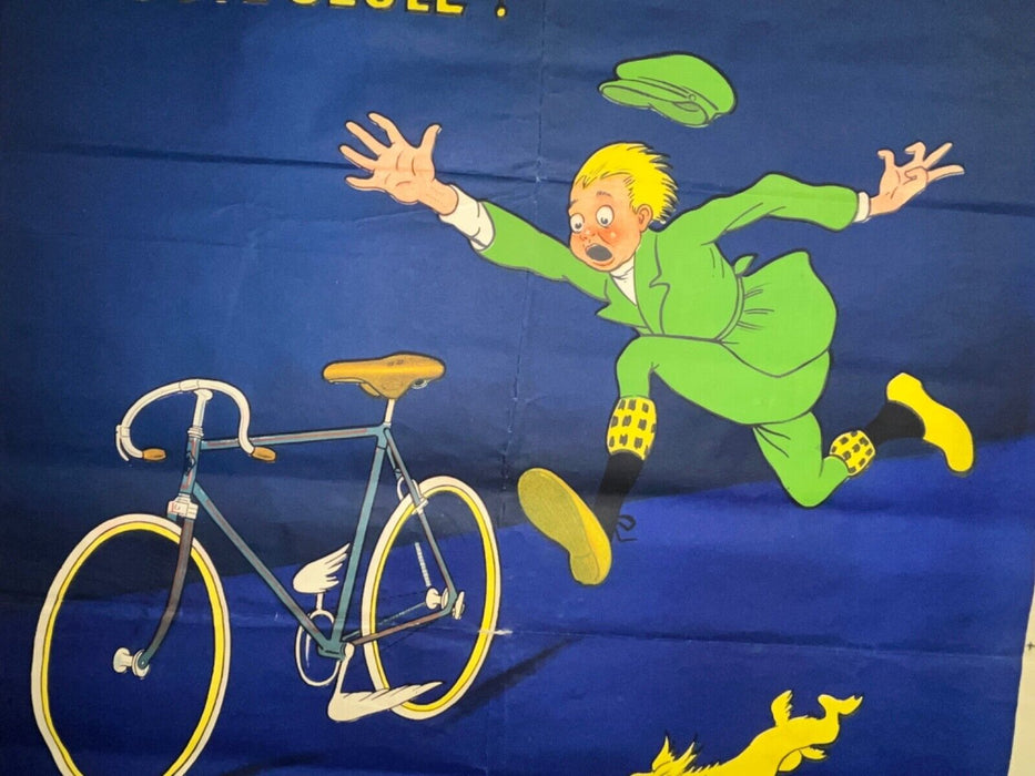 Affiche publicitaire ancienne Claude Delage  La Bicyclette